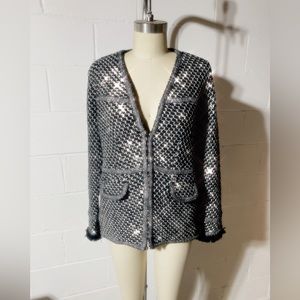 Shimmer Textured knit Jacket